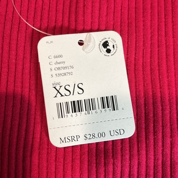 ✨Free People✨ NWT FP Intimately Solid Rib Brami “Cherry” Red Size XS-Small Cami - Picture 5 of 6